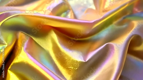 Golden Iridescent Fabric Draped