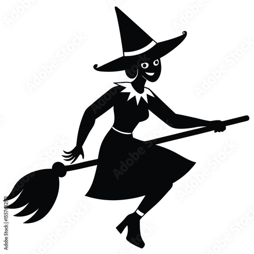 witch on a broom