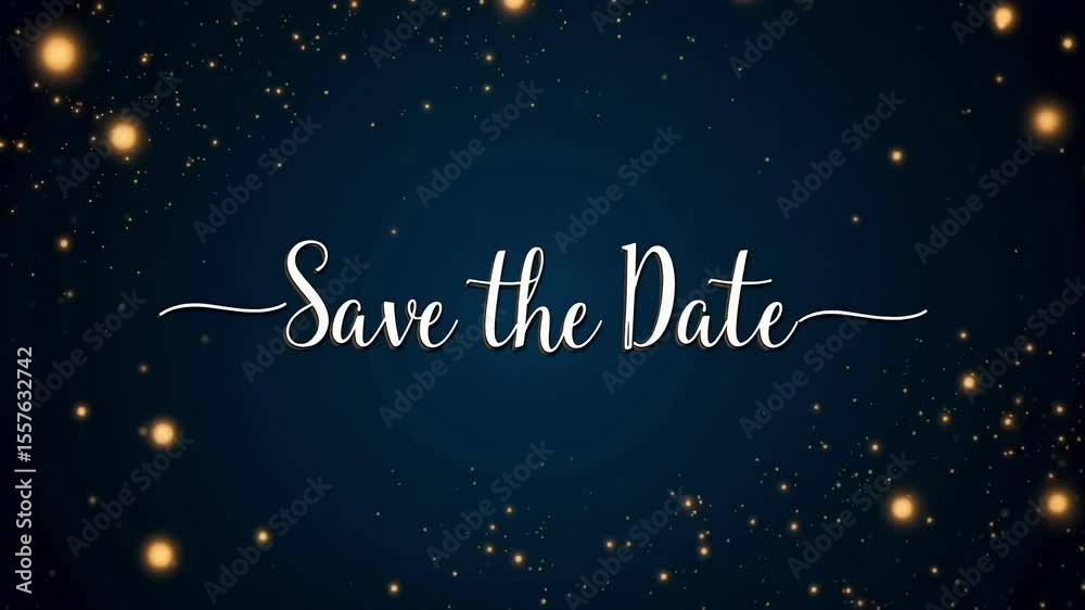 Elegant save the date video template - wedding, party, event invitation
