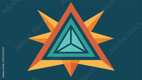 Abstract geometric starburst design with transparent elements suitable for various projects