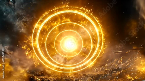 Golden Ring Expanding in Fire