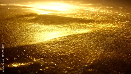 Golden Sand Dunes Sunset Aerial View