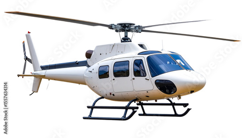 Helicopter isolated on white background.