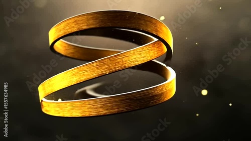 Golden Spiral Rotating Animation