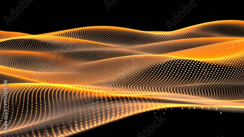 Golden Waves Abstract Animation