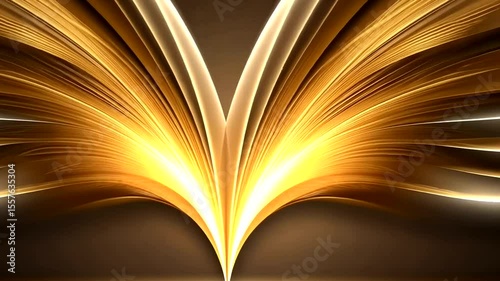 Golden Wings Abstract Animation Loop