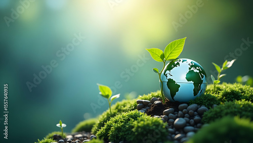 Professional imagery reflecting sustainable globalization policies emphasizing eco friendly economic strategies and responsible international development frameworks in  Photo Stock  Concept  and empty photo