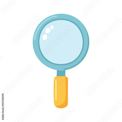 Magnifying glass on white background