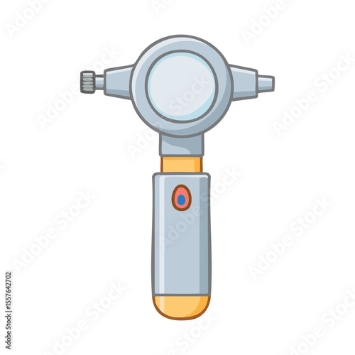Otolaryngology otoscope in clean vector illustration
