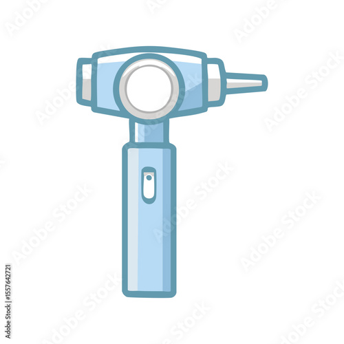 Illustration of medical otoscope isolated
