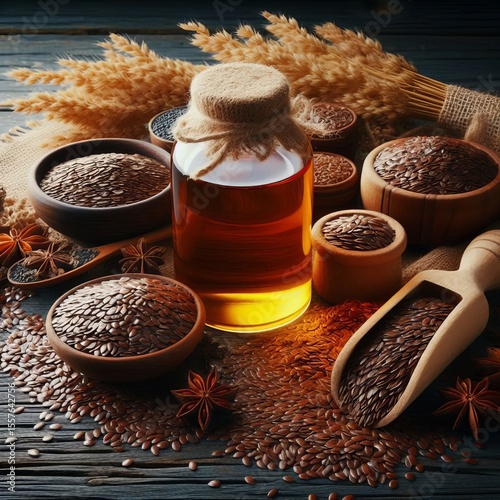 Norman Flax High oil content used in industrial applications