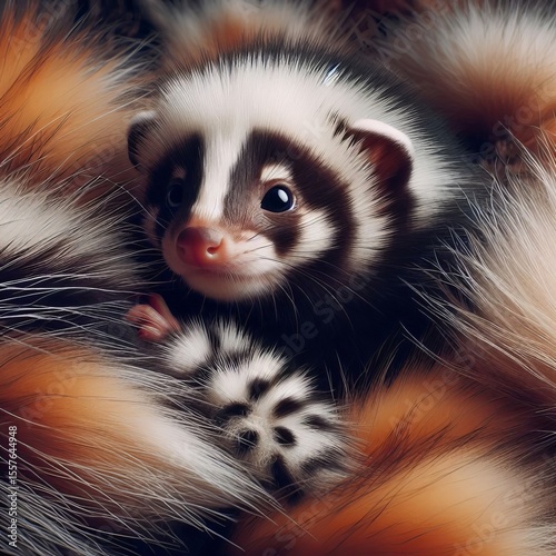Pygmy Spotted Skunk Fur Soft and warm fur from pygmy spotted sku