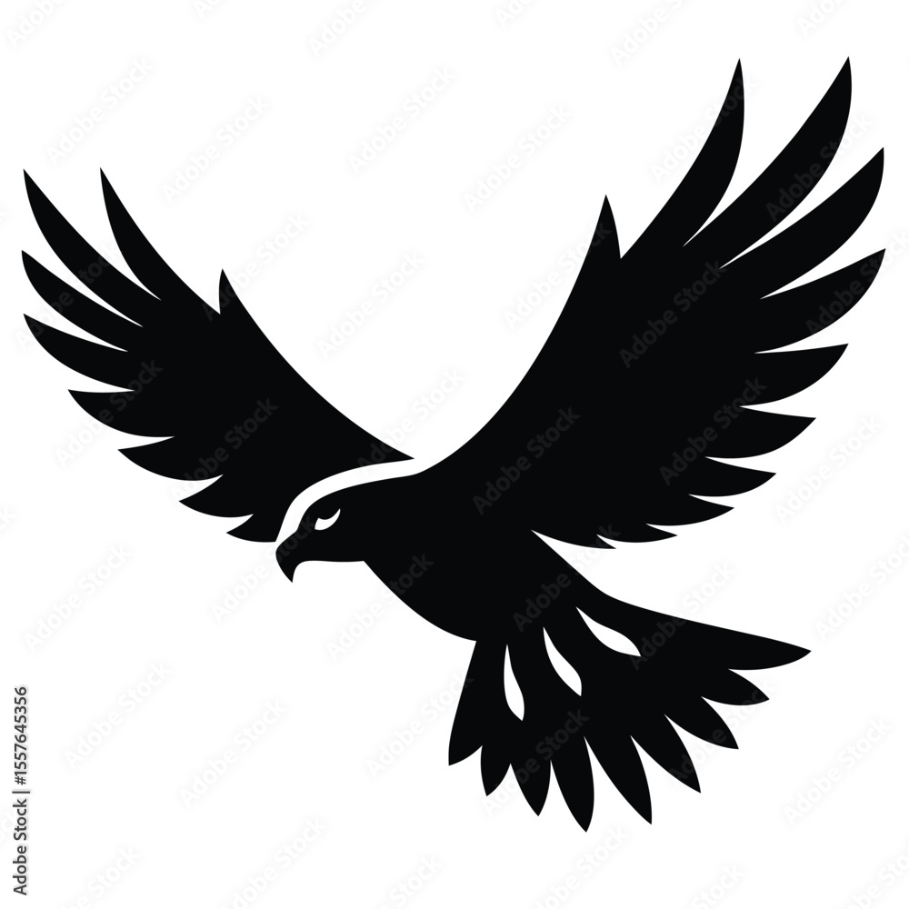 Obraz premium flying eagle vector art