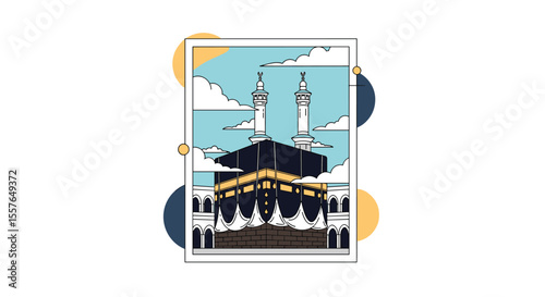 Beautiful Islamic Architecture of Kaaba in Mecca Saudi Arabia