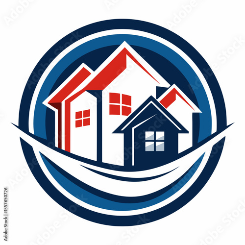 Black Gold Real Estate Logo. Construction Architecture Building Logo Design Template Element