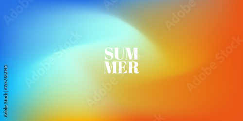 Abstract pastel gradient summer sky colors. Blurred blue and orange gradient colors. Soft pastel rainbow colors. Sunset or sunrise background