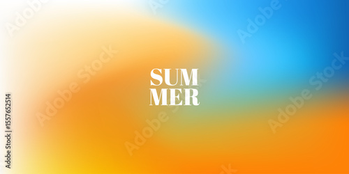 Abstract pastel gradient summer sky colors. Blurred blue and orange gradient colors. Soft pastel rainbow colors. Sunset or sunrise background