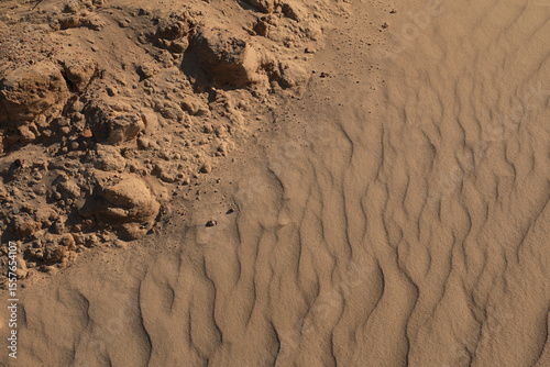 Texture of sand and earth, sand dunes and mountains