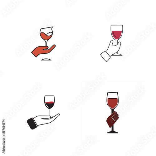 set of wine glasses