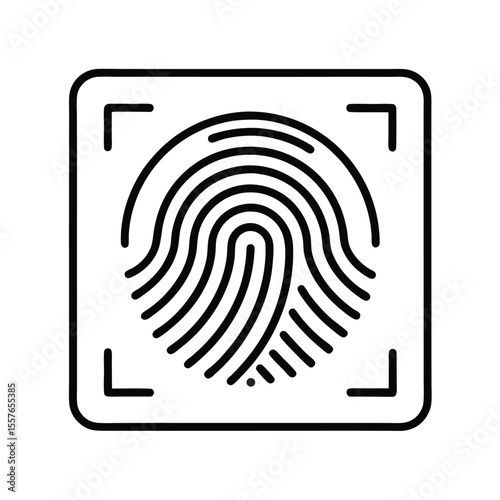 biometric fingerprint scan icon