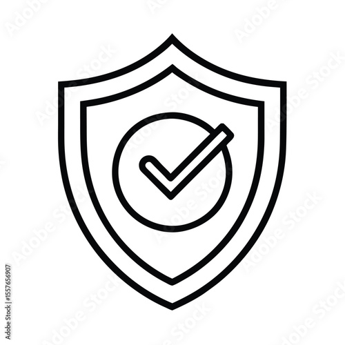 shield with checkmark (security) vector icon