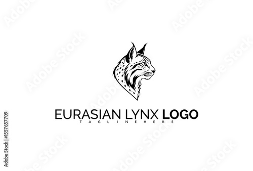Powerful Eurasian Lynx Logo Design in Vector Silhouette Format. Ideal for Bold Brand Identity Projects, Animal Mascots, and Elegant Wilderness Campaigns.

