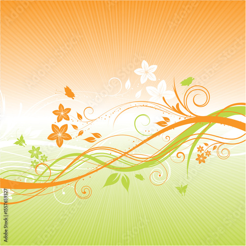 Summer floral background