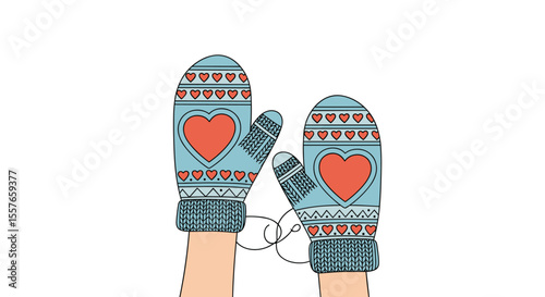 Cozy Winter Mitten Collection Featuring Heartwarming Designs for Cold Weather Comfort