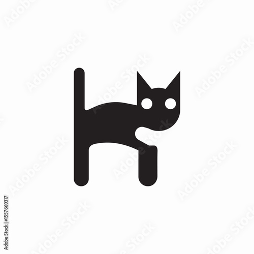 cat standing icon sign vector