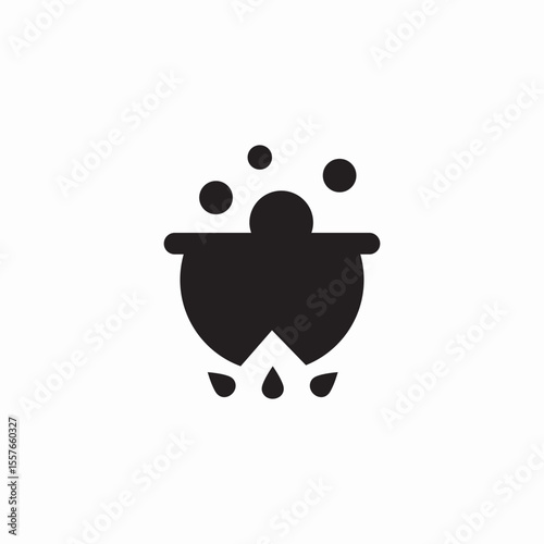 cauldron boiling icon sign vector