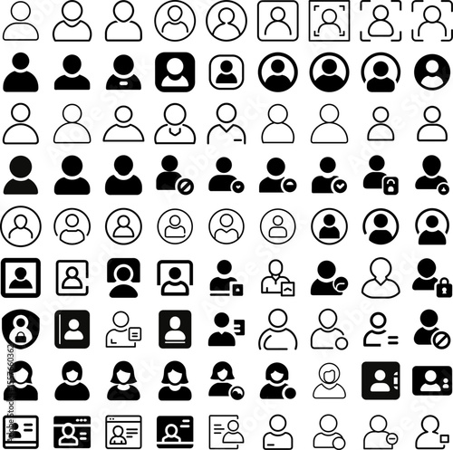 Diverse User Avatar Icon Set:
A comprehensive set of diverse user profile avatar icons in various styles—perfect for user profiles, social platforms, and digital projects.