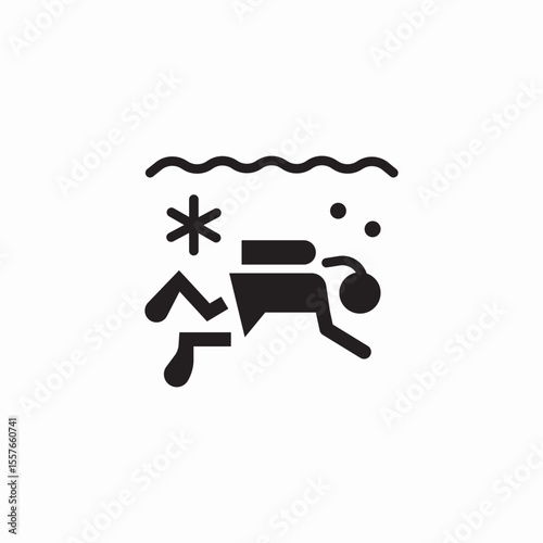 female diver icon sign vector