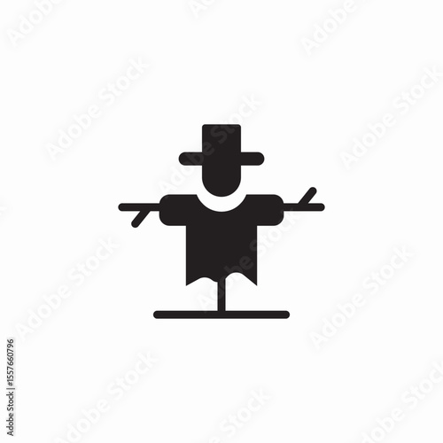 field scarecrow icon sign vector
