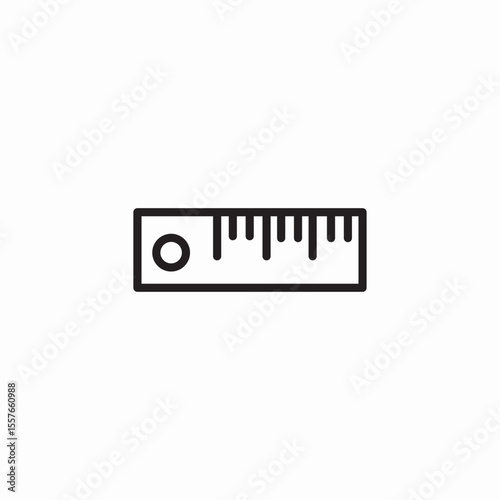 hole ruler icon sign vector