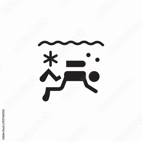 male diver icon sign vector