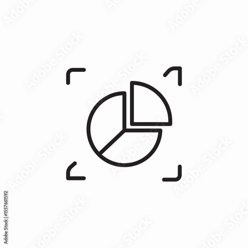 pie chart move icon sign vector