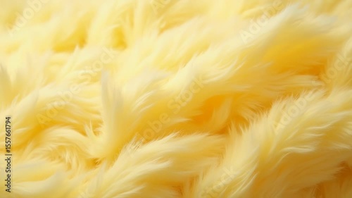 A pile of super soft, fake fur in a pastel yellow color