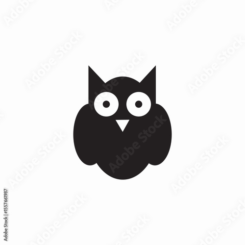 smart owl icon sign vector