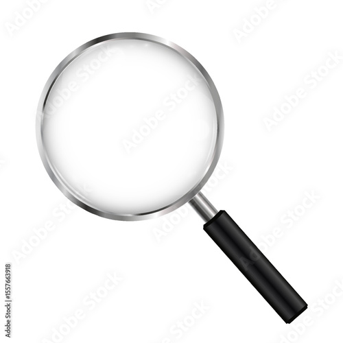 Magnifying glass tool on transparent background
