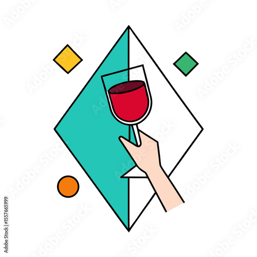 vector illustration of a cocktail