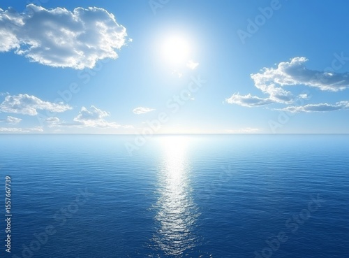 Wallpaper Mural Bright Sunny Day over Calm Ocean Water Torontodigital.ca