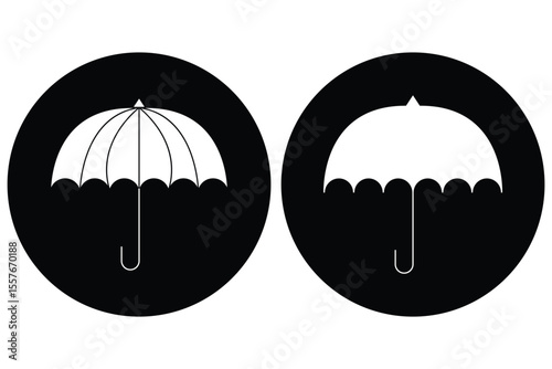 Umbrella icon set. umbrella sign icon isolated on white background. Safety sign. Vector Illustration. eps 10