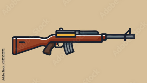 assault rifle vector illustration