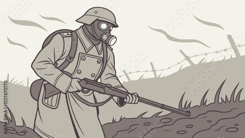 cartoon soldier with sword
