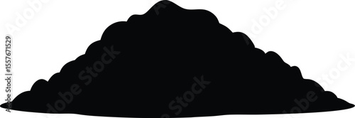  heap of dirt silhouette vector illustration