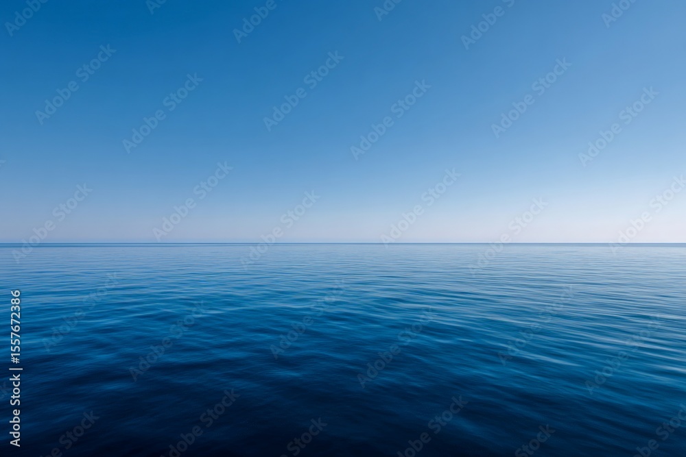 Fototapeta premium Vast Blue Ocean Under a Clear Sky