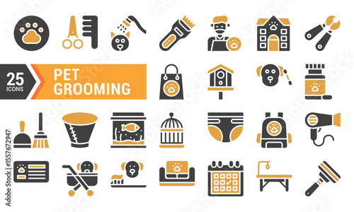 25 Pet Grooming Icons for Your Business.