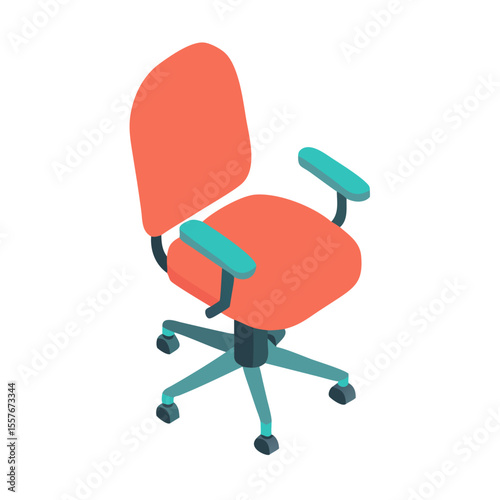 office chair on white background