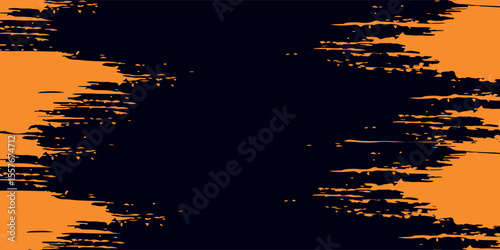 black orange brush pattern wrap car sticker abstract banner sporty lines.