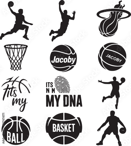 Player Dunking Basketball Silhouette

Basketball Dribbling Action Vector

Jump Shot Silhouette of Basketball Player

Basketball Hoop and Ball Vector Art

Fast Break Basketball Scene Silhouette